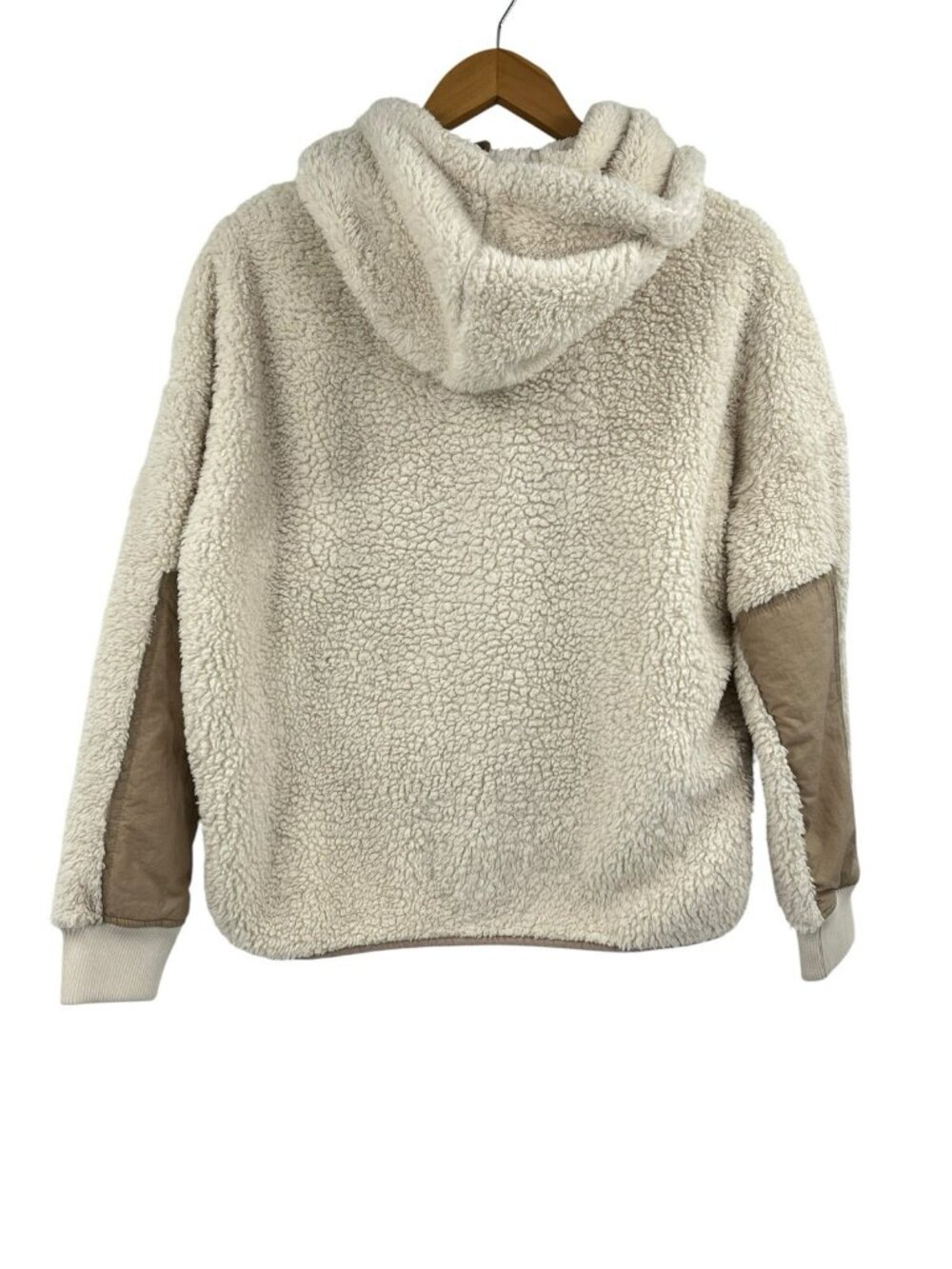 KAVU Women's Chalk Hooded Moon Ridge Popover Sherpa Sweatshirt Small - Picture 6 of 6